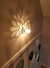 Luminaire applique murale sur-mesure unique rotin