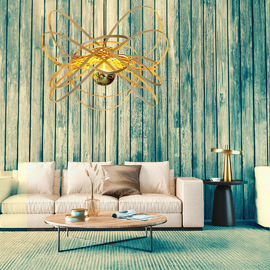 Luminaire sur-mesure unique rotin